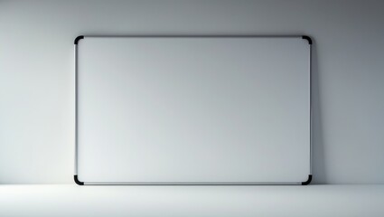 Isolated white school board on white background