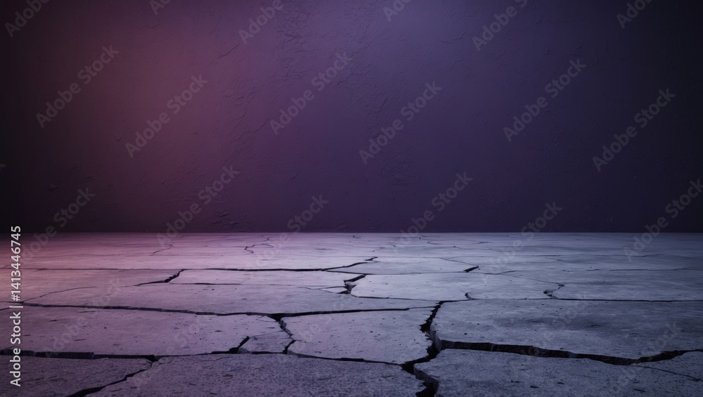 Poster Bare Cement Floor with Particle Background - Suitable for Displaying or Showcasing Your Products