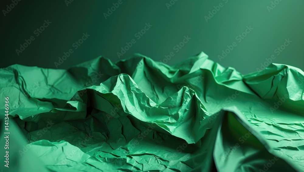 Poster dark green textured paper backdrop with vintage grunge patterns