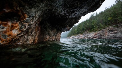 Moody river rocks dark water nature photography dramatic closeup