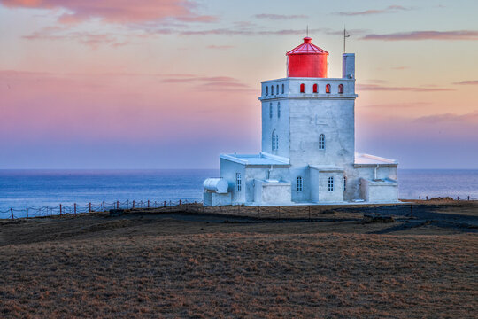 Iceland, Vik. Dyrholaey Lighthouse