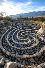 Harmonious Earth: Human Footprints in an Ecological Canvas of Geometric Patterns