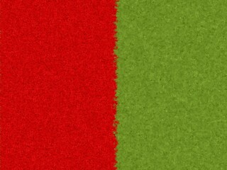 An abstract background with a split image of textured red and olive green. The colors are bold and contrasting, with a slightly rough texture.