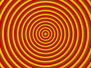 An abstract background image with concentric circles in shades of red, orange, and brown, creating a hypnotic, radial pattern.