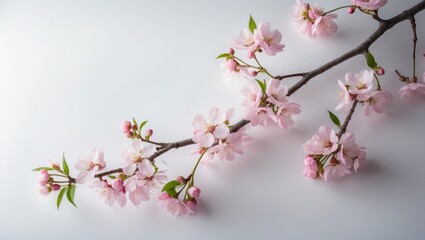 Fototapeta premium The beauty of flowers on a white background