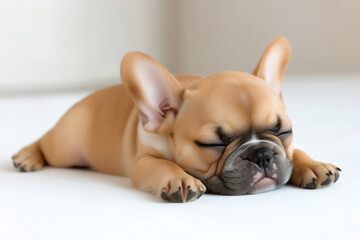 sleepy french bulldog puppy,