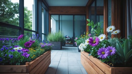 Obraz premium Gardening on a Balcony