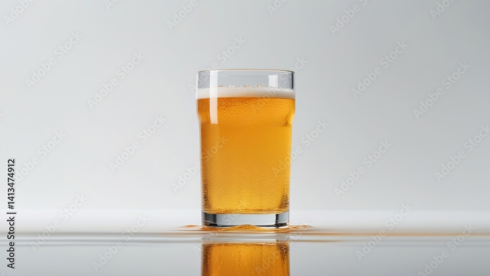 Poster glass of apple juice. isolated on a background