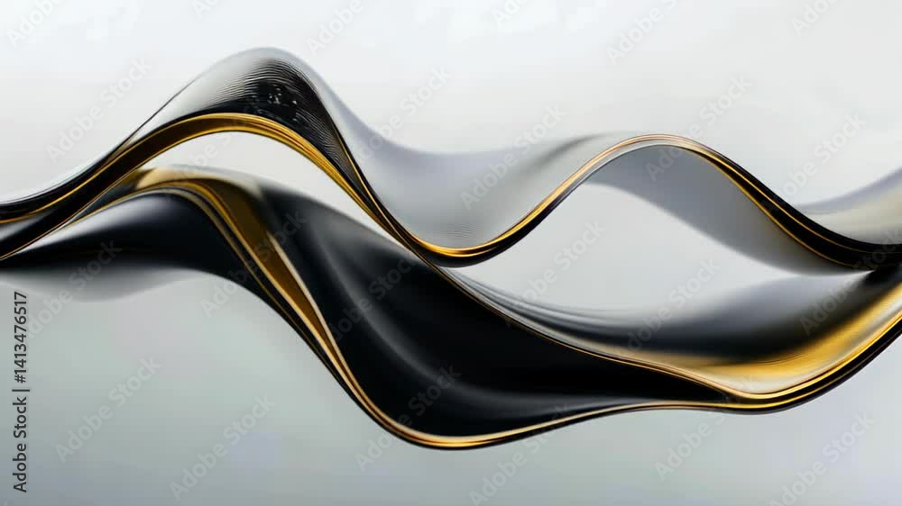 Poster captivating waves of translucent elegance dance harmoniously in an abstract display of form and colo