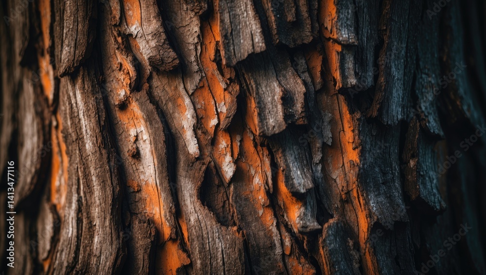 Poster texture of bark on trees