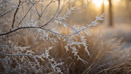 Obraz premium FROSTED TREE LIMBS IN THE PARK