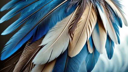 Naklejka premium Feathers - abstract design. Texture of wing feathers