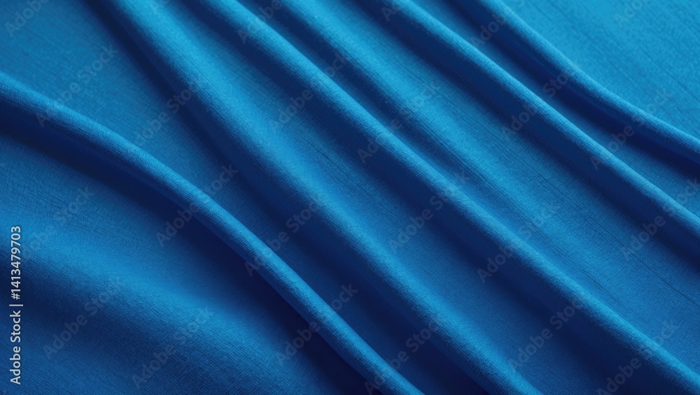Poster stunning abstract, blue textile pattern of partition wall fabric backdrop. design features for marke
