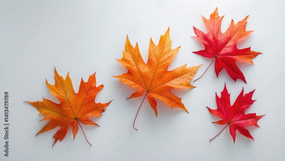 Poster concept of autumn season featuring a maple leaf on a background
