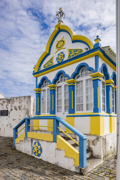 Quatro Ribeiras, Terceira Island, Azores, Portugal. Temple of the Holy Spirit, in Quatro Ribeiras.