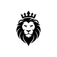 Lion head vector logo, Wild roaring lion king head tattoo set, Front and side view predator face, full lions heads icon black and white ink sketch silhouettes design, Eps, Ai, Svg format