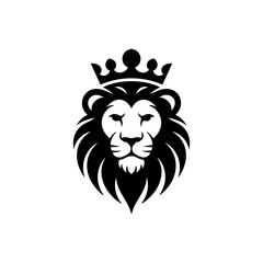 Lion head vector logo, Wild roaring lion king head tattoo set, Front and side view predator face, full lions heads icon black and white ink sketch silhouettes design, Eps, Ai, Svg format