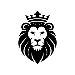 Lion head vector logo, Wild roaring lion king head tattoo set, Front and side view predator face, full lions heads icon black and white ink sketch silhouettes design, Eps, Ai, Svg format