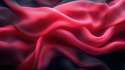 Obraz premium Elegant Red Fabric Draped in Soft Waves Ideal for Fashion and Design Projects