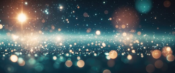 Obraz premium Photo with Crystal Optical Flare Film Dust Overlay Effect Featuring Vintage Abstract Bokeh and Light Leaks, Retro Camera Defocused Blur Reflection, and Bright Sunlight. Apply Overlay Mode for Editing.