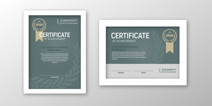 Certificate: GreenWood. Formal, Serious, Military style.