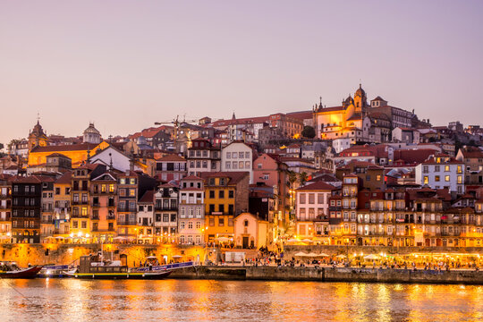 Rabelo boats on the Douro River, Porto, Portugal.