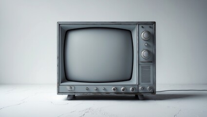 Retro Classic Vintage Television with Cut-Out Screen