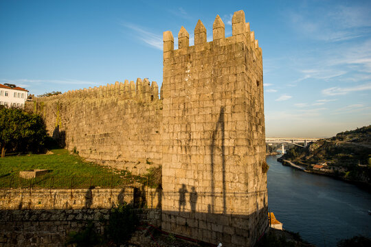 Walls of Dom Fernando or Fernandine Walls, Porto, Portugal.
