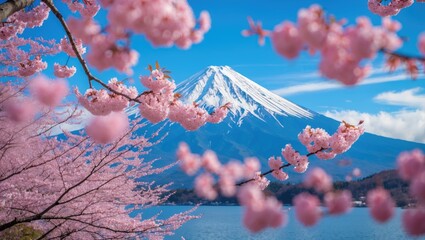 Sakura Cherry Blossom by the lake