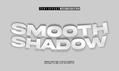 Smooth shadow realistic editable text effect for modern design.