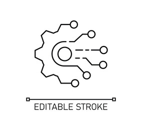  Digital Gear icon artificial intelligence engineering  design illustration