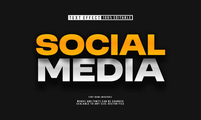 Editable shadow text effect for social media, perfect for modern designs.