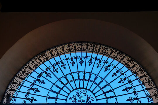 Rhonda, Spain. Iron gate detail from 1859