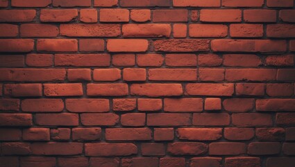 Fototapeta premium Seamless pattern of red brick wall texture background