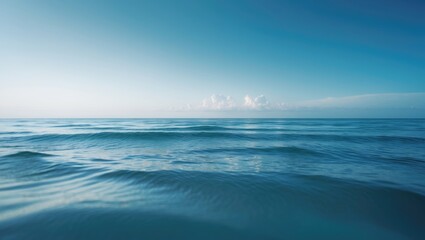 Scenic Summer Landscape with Vertical Horizon and Tropical Shore