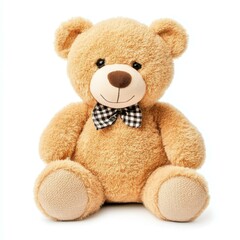 Obraz premium Soft and cuddly plush teddy bear, perfect for hugs and as a comforting gift for kids and adults alike.