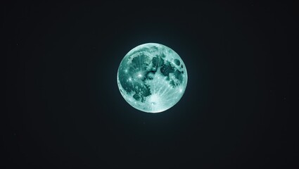 Fototapeta premium Luminous Super Harvest Full Moon Emerging in the Dark Sky