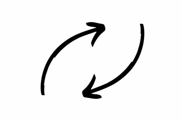 Up and down arrows isolated on white background  