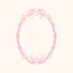 Hand-drawn vintage elegant frame. Vector illustration