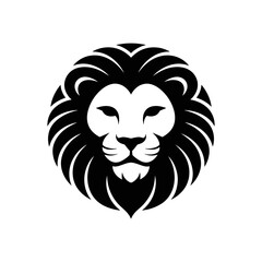 Lion head vector logo, Wild roaring lion king head tattoo set, Front and side view predator face, minimal lions heads icon black and white ink sketch silhouettes design, Eps, Ai, Svg format