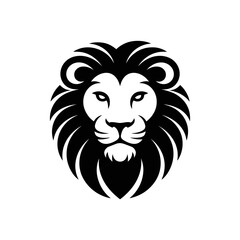 Lion head vector logo, Wild roaring lion king head tattoo set, Front and side view predator face, minimal lions heads icon black and white ink sketch silhouettes design, Eps, Ai, Svg format