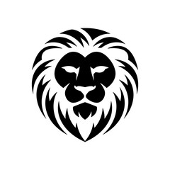 Lion head vector logo, Wild roaring lion king head tattoo set, Front and side view predator face, minimal lions heads icon black and white ink sketch silhouettes design, Eps, Ai, Svg format