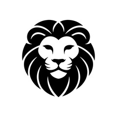 Lion head vector logo, Wild roaring lion king head tattoo set, Front and side view predator face, minimal lions heads icon black and white ink sketch silhouettes design, Eps, Ai, Svg format