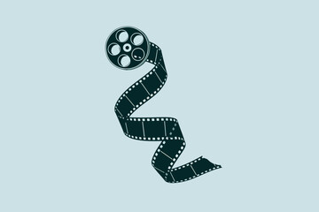 Old movie film reel, cinema concept