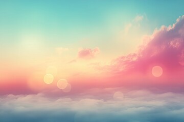 Fototapeta premium Beautiful sky and clouds with different colors and soft bokeh