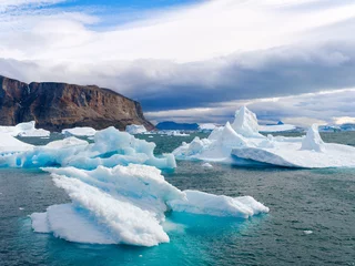 Fototapete Rund Storm over Storoen Island. Uummannaq Fjord, northwest of Greenland beyond arctic circle. Greenland. © Danita Delimont