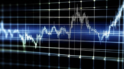 Fototapeta premium Vibrant stock market data displayed in a digital format showcasing trend analysis and market fluctuations : Generative AI
