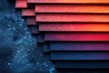Colorful stacked samples demonstrating a range of vibrant and bold colors