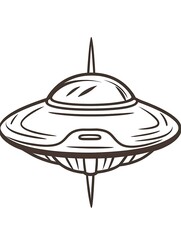 Naklejka premium Vintage UFO design