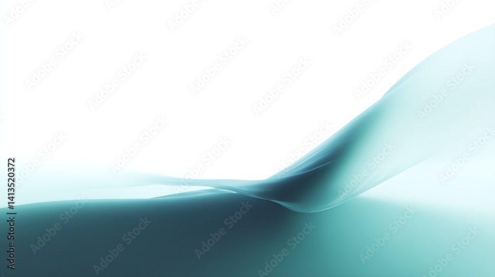 Poster Soft Gradient Waves Creating a Dreamy and Ethereal Background in Calm Tones : Generative AI